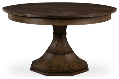 Giselle Jupe Extendable Round Dining Table In Artisan Gray