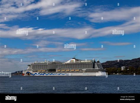 Cruise Ship Aidaperla At Byfjorden Departing From Jekteviken Terminal