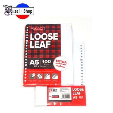 Jual Loose Leaf Isi Binder A5 Polos Isi 100 50 Lembar Big Boss