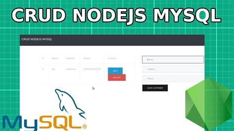 Nodejs y Mysql CRUD Aplicación Web con Node js y Mysql YouTube