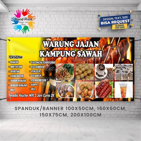 Jual Spanduk Banner Mmt Sate Seafood Bakar Sosis Dan Bakso Bakar Seblak