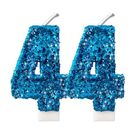 28 Blue Glitter Number Candles Many Colors 44th Birthday Ts