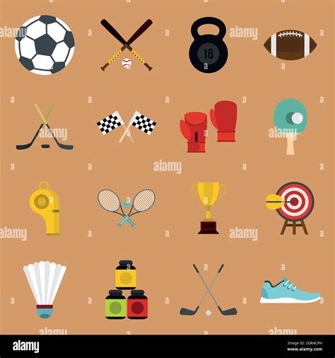 Flat Sport Stock Vector Images Alamy