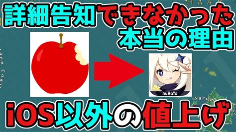 【原神 げんしん】課金の「値上げ」で公式が「詳細告知」できなかった理由と別端末の値上げについて！iphone Ios 原神動画まとめ