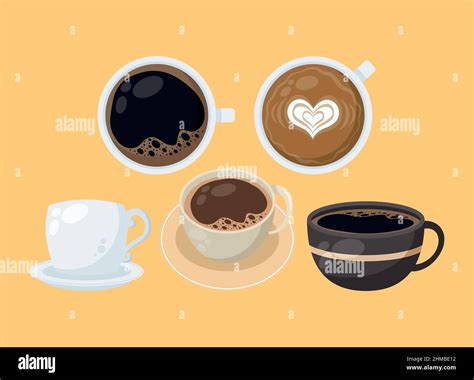 good morning coffee cups icons Stock Vector Image & Art - Alamy