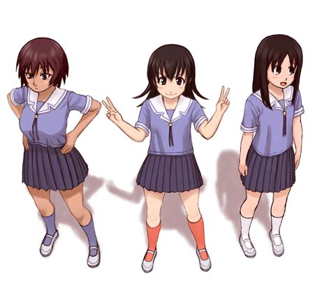 Safebooru 3girls D Arms At Sides Azumanga Daioh Azumanga Daioh S