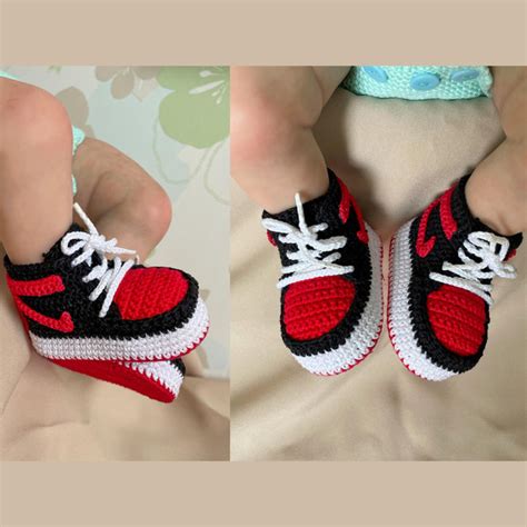 Crochet basketball sneakers pattern for baby 3-6 months | Inspire Uplift