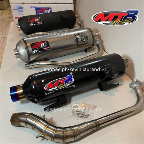 MT8 Pipe AEROX 155 V1 Stainless Tip Black Tip V3 Ratlook Aerox