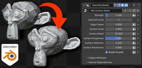 Add Surface Detail Geometry Nodes Modifier Setup Blender Blender