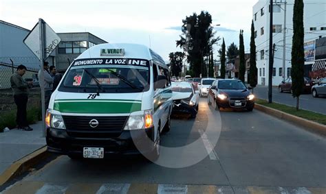 Morelia Chocan Taxi Morelia Y Combi Ruta Verde 3 Trasladan A