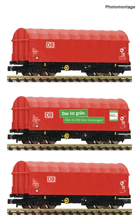 Fleischmann Teiliges Set Schiebeplanenwagen Db Ag Spur N