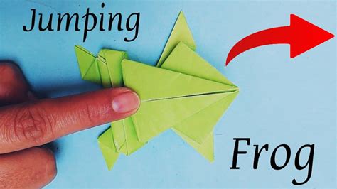 Paper Jumping Frog Diy Origami Jumping Frog Paper Frog That Jumps