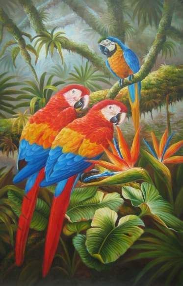 Paisajes Con Loros Buscar Con Google Parrot Painting Elephant