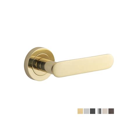 Iver Bronte Door Lever On Round Rose Passage ArchiPro AU