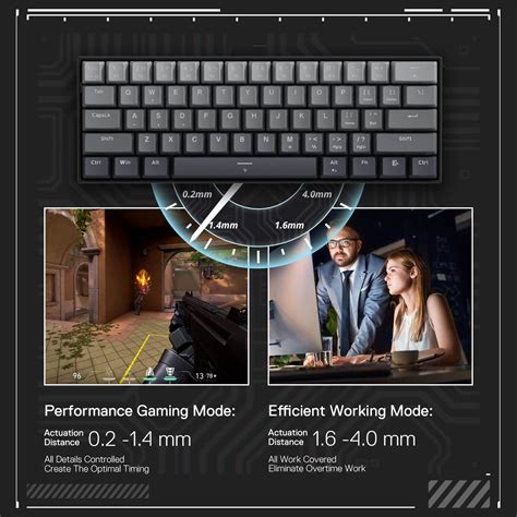 Redragon FIZZ K617 60 Rapid Trigger Magnetic Switch Gaming Keyboard ...