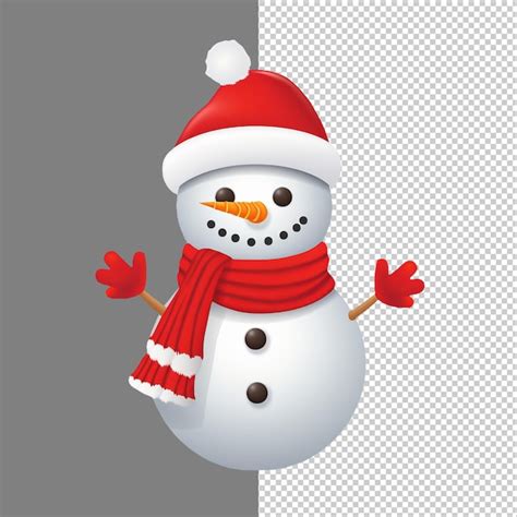 Desenho Animado De Um Boneco De Neve Isolado Em Fundo Transparente Png