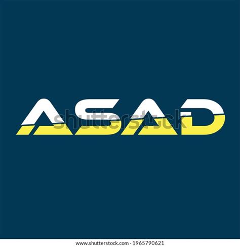 Simple Beautiful Asad Name Wallpaper Stock Vector Royalty Free