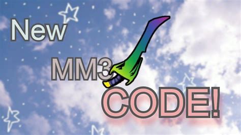 New Mm3 Code Roblox Youtube