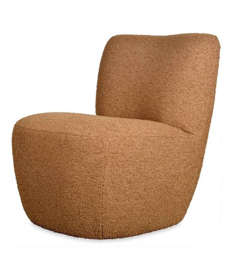 Fauteuil Eve Tissu Bouclette Caramel Opjet