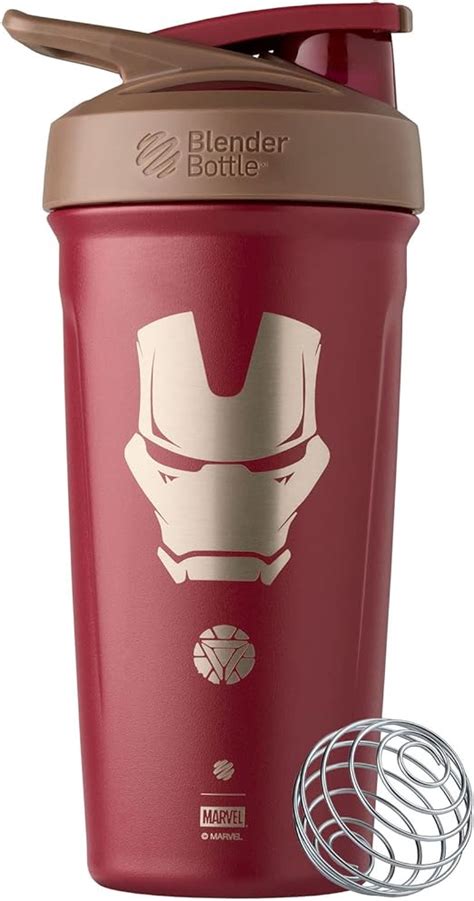 Blenderbottle Marvel Strada Shaker Cup Insulated Stainless Steel Water