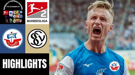 FC Hansa Rostock Vs SV Elversberg 19 Spielatg Bundesliga 2 Highlights