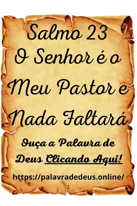 Salmo O Senhor O Meu Pastor