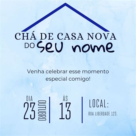 Convite Virtual chá de Casa Nova no Elo7 Vanessa Rangel Nunes da