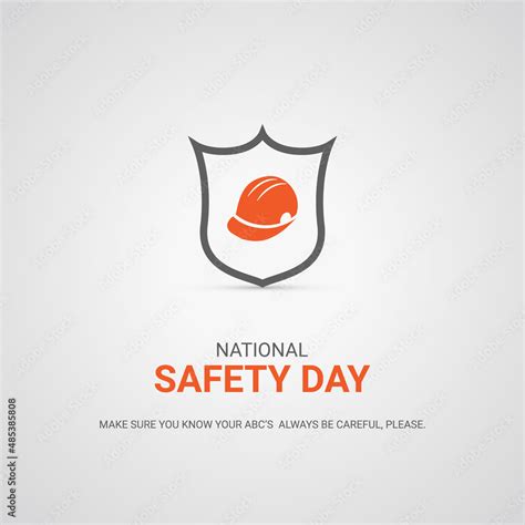 National Safety Day, design for banner, poster, vector illustration ...