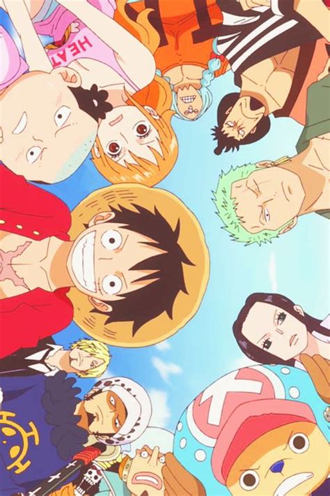 Luffy With His Crew Mates And Some Other Friends Manga Anime One