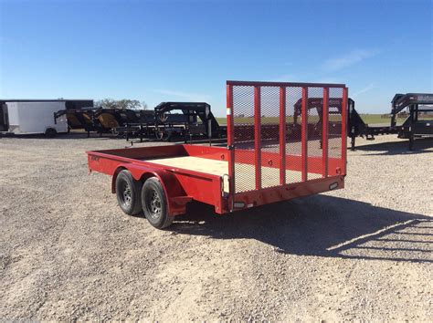 6x14 Utility Trailer For Sale New Rice Trailers Tandem Stealth 82x14 Solid Side Tandem Axle W