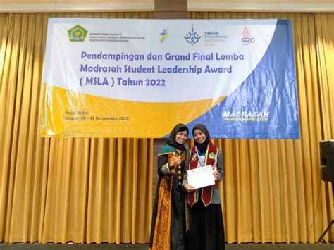 Siswa MA Salafiyah Kajen Raih Juara 3 LombaMadrasah Student Leadrship