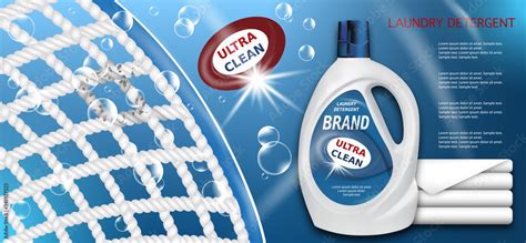 Laundry Detergent Gel Advertising Branded Bleach Fabric Softener