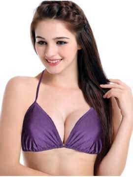 Women S Sexy Plain Halter Bikini Top