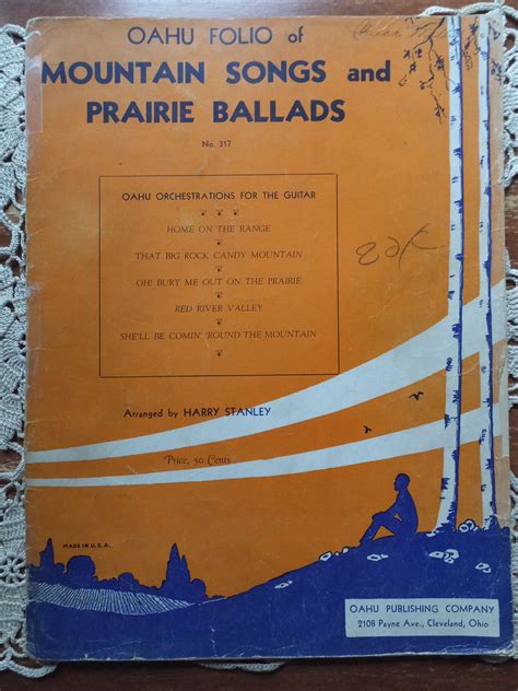 1904 Mountain Songs And Prairie Ballads Home On The Range Red River