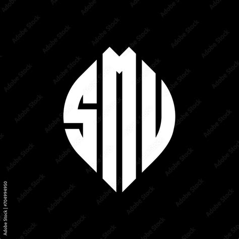 SMU circle letter logo design with circle and ellipse shape. SMU ...