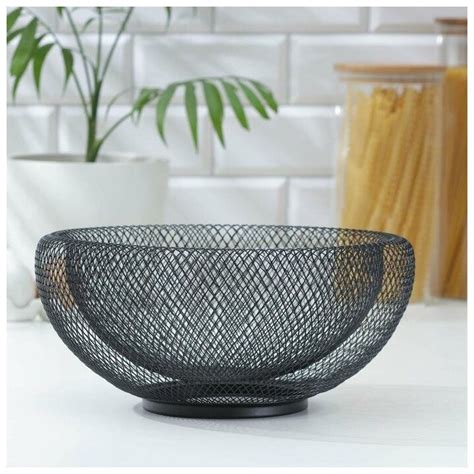 Cesta Fruteira De Mesa Aramado Redonda Black X Cm Shopee Brasil