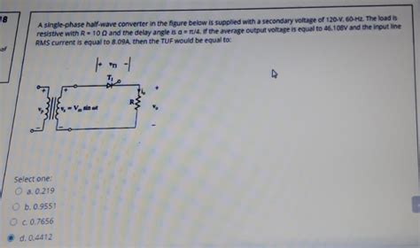 Solved A single-phase full-wave converter in the figure | Chegg.com 