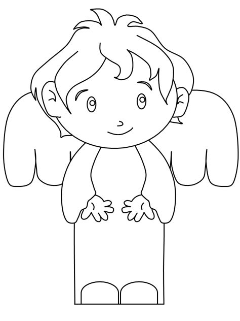 Dibujos De Angeles Para Colorear