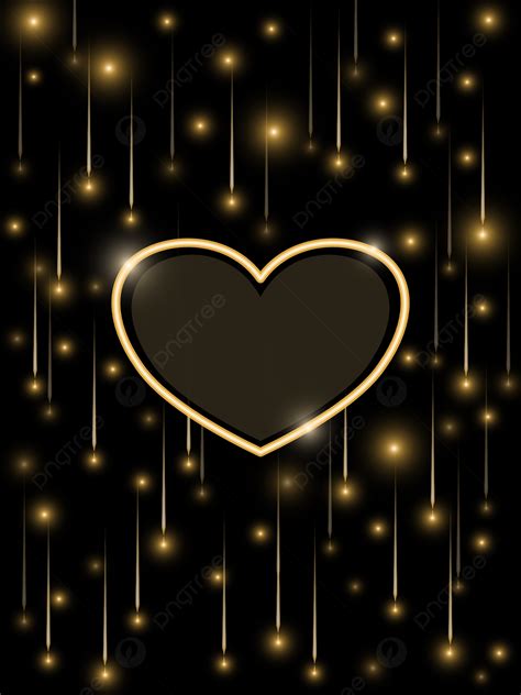 Heart Sweet Love Black And Gold Vector Background Heart Love Texture