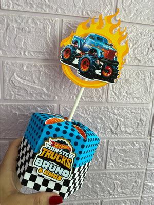 Centro De Mesa P Monster Truck Hot Wheels Compre Produtos