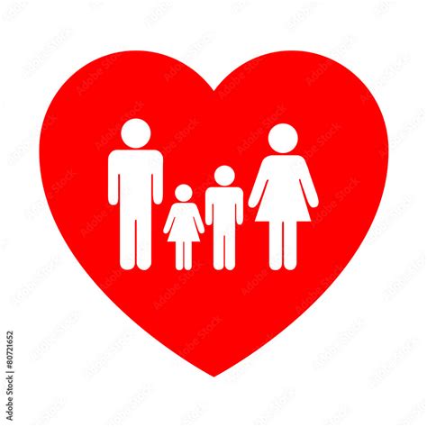 Icono corazon simbolo familia Stock Illustration | Adobe Stock