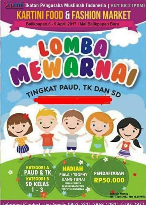 Lomba Mewarnai 2017 Tingkat Paud Tk Dan Sd Lomba Foto Bayi Balita