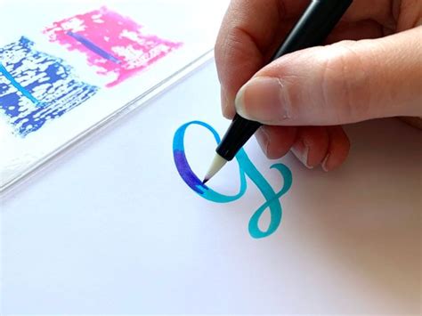 Galaxy Calligraphy Using The Colorless Blender Tombow USA Blog