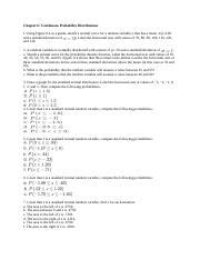 Chapter 6 - Continuous Probability Distributions activity.doc - Chapter ...