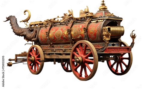 Chinese Fire Lance Cart in Isolation Isolated on Transparent Background PNG. Stock Photo | Adobe ...