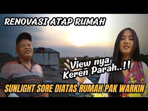 Kerenpemandangan Sunlight Terbenamnya Matahari Diatas Rumah Dek