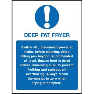 KPCM | Deep Fat Fryer Safety Signs