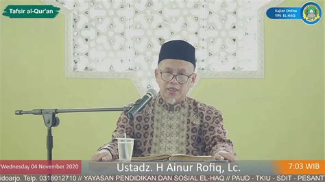 Kajian Online Yps El Haq Tafsir Surat Ali Imran Ayat Ustadz H