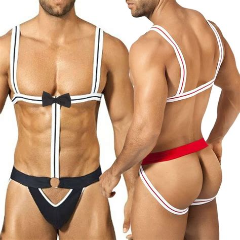 Men Bikini Swimwear Mankini Thong Suspender Poach From Bathsheba S