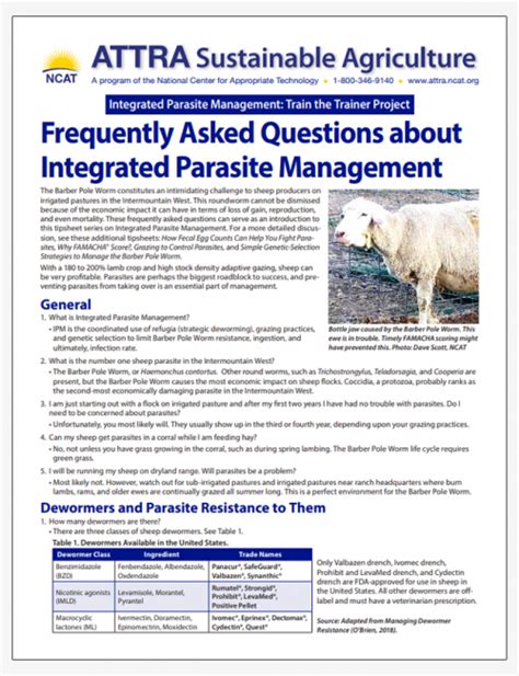 Frequently Asked Questions About Integrated Parasite Management Attra